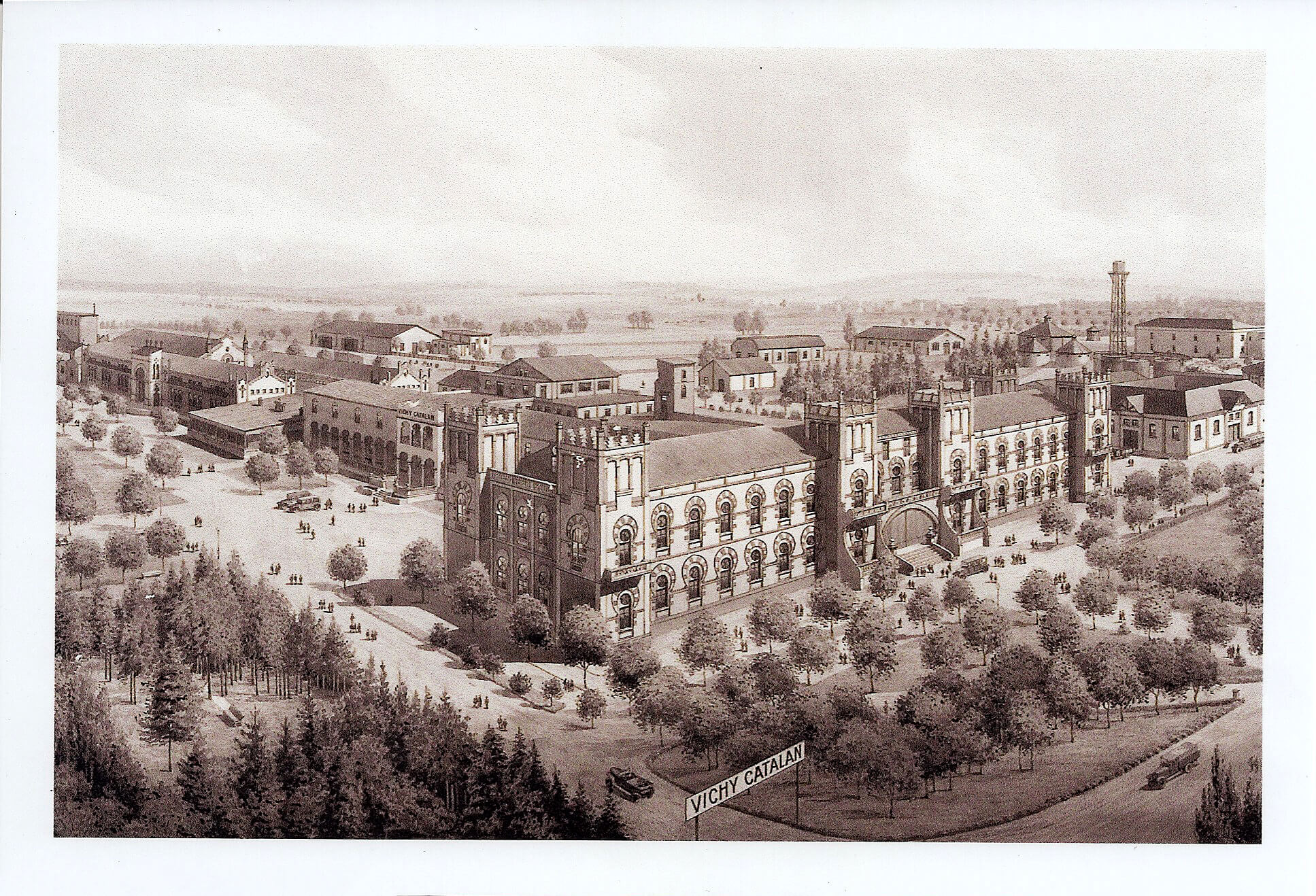  El balneario de Vichy Catalan a vista de pájaro