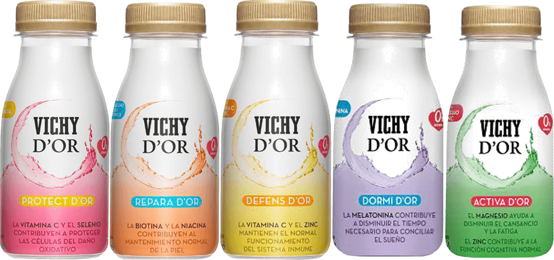 The Vichy d'Or functional drinks line