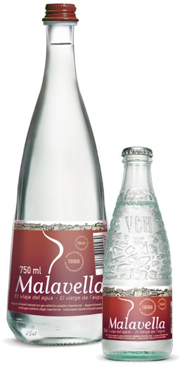 Agua mineral Font Vella 1L 12 botellas cristal retornable-Zaragoza